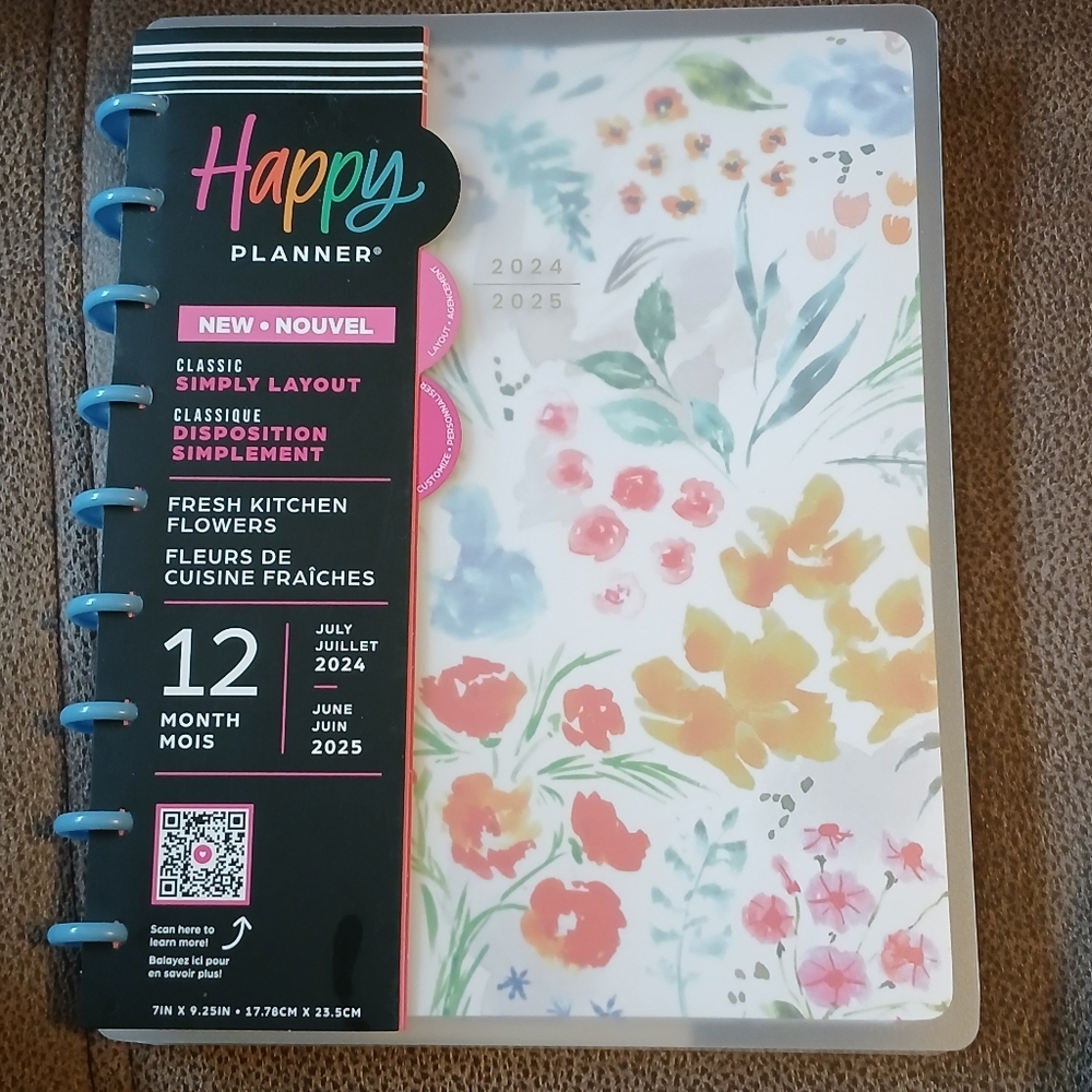 The Happy Planner classic sized 12 month planner Fresh Kitchen Flowers